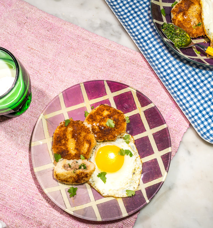 Ground Lamb and Potato “Chops”
